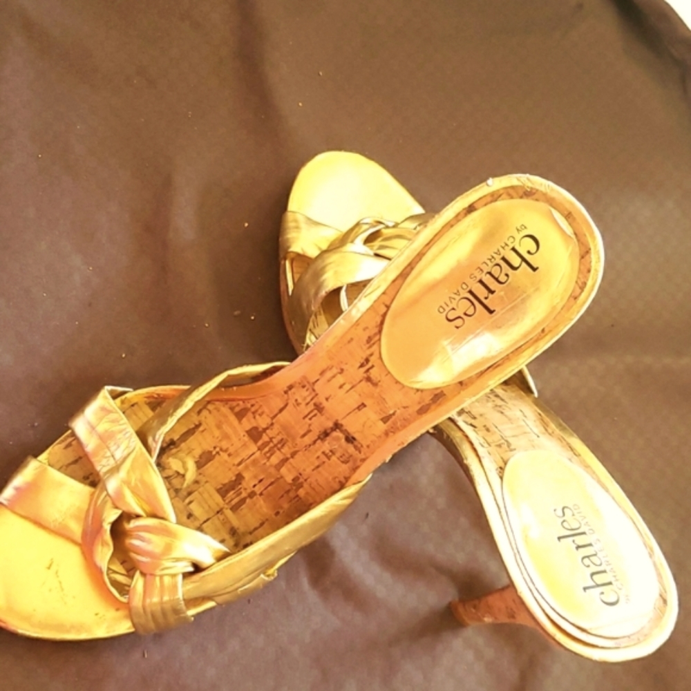 Heeled platform sandals in excellent condition.